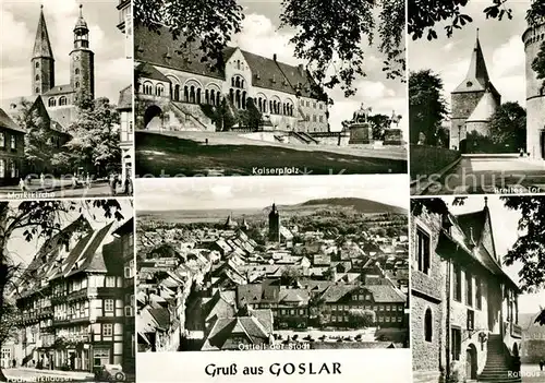 AK / Ansichtskarte Goslar Kaiserplatz Breites Tor Rathaus Goslar