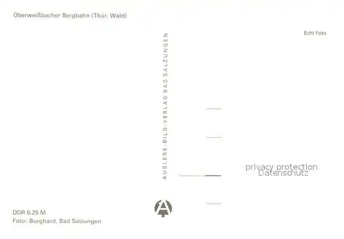 AK / Ansichtskarte Oberweissbach Zahnradbahn Oberweissbach