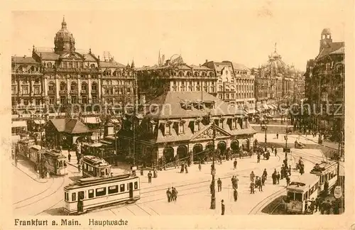 AK / Ansichtskarte Frankfurt_Main Hauptwache Strassenbahn Frankfurt Main