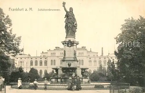 AK / Ansichtskarte Frankfurt_Main Schuetzenbrunnen Statue Frankfurt Main