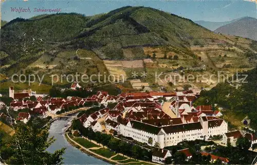 AK / Ansichtskarte Wolfach Panorama Blick ueber die Stadt ins Kinzigtal Schwarzwald Wolfach