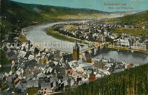 AK / Ansichtskarte Bernkastel Kues Panorama Blick vom Doktorberg Moseltal Bernkastel Kues