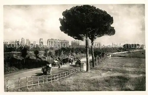 AK / Ansichtskarte Rom_Roma Aquaedukt von Claudius Pferdewagen Rom_Roma