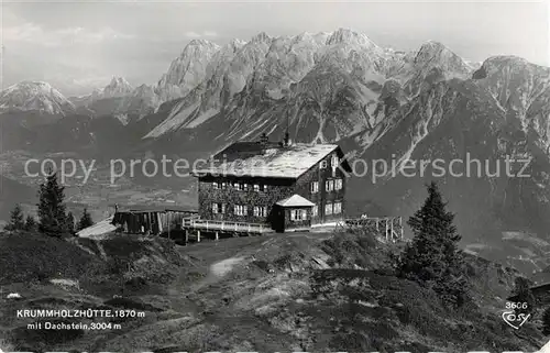 AK / Ansichtskarte Krummholzhuette mit Dachstein Krummholzhuette