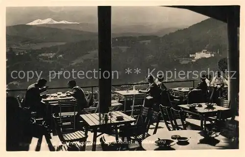 AK / Ansichtskarte Kahlenberg_Wien Terrasse Kobenzl Schneeberg Kahlenberg_Wien