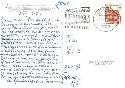 AK / Ansichtskarte ueberlingen_Bodensee Kneipp Kurheim Roether ueberlingen Bodensee