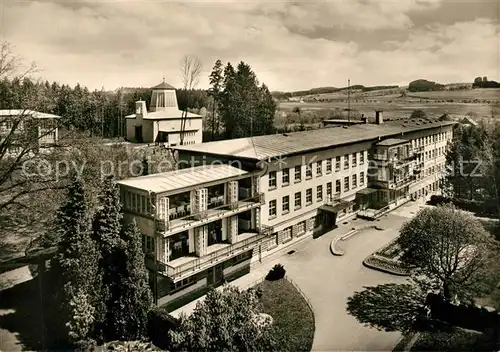 AK / Ansichtskarte Wangen_Allgaeu Kinderheilstaette mit Marienbau und Theresienkirche Wangen Allgaeu