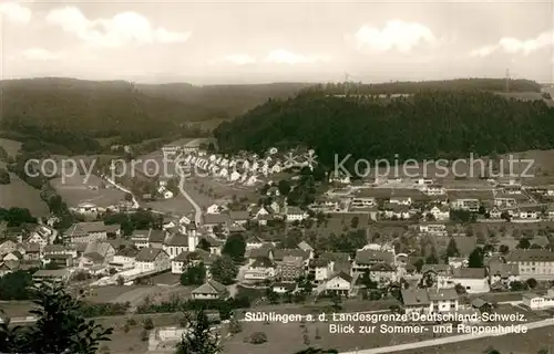 AK / Ansichtskarte Stuehlingen Fliegeraufnahme mit Sommer und Rappenhalde Stuehlingen