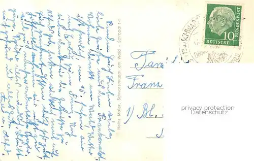 AK / Ansichtskarte Schwarzenbach_Wald Ortsansicht Schwarzenbach Wald