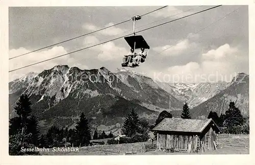 AK / Ansichtskarte Oberstdorf Sesselbahn Schoenblick  Oberstdorf
