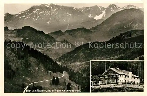 AK / Ansichtskarte Oberaudorf Blick vom Tatzelwurm auf Kaisergebirge  Oberaudorf