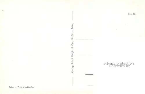 AK / Ansichtskarte Trier Paulinuskirche Trier