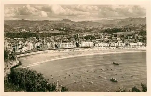 AK / Ansichtskarte San_Sebastian_Guipuzcoa Vista desde el Mont Urgull Strand San_Sebastian_Guipuzcoa