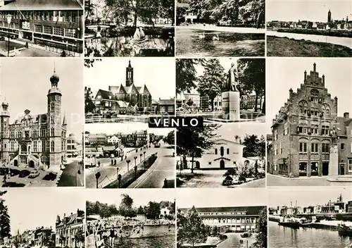 AK / Ansichtskarte Venlo mit Hafen Freibad Kirchen Denkmal Venlo