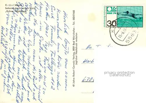 AK / Ansichtskarte Kroev_Mosel Fliegeraufnahme Moselpartien Fachwerk Kroev_Mosel