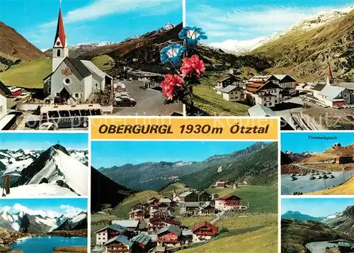 AK / Ansichtskarte Obergurgl_Soelden_Tirol Kirche See Timmeljoch  Obergurgl_Soelden_Tirol