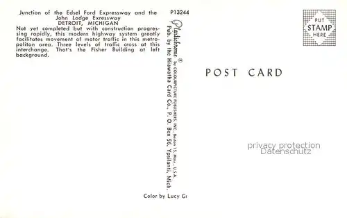 AK / Ansichtskarte Autobahn Junction Edsel Ford Expressway John Lodge Expressway Detroit  Autobahn