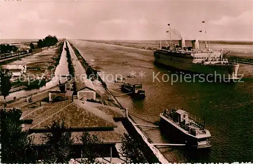AK / Ansichtskarte Dampfer_Oceanliner Egypte Canal de Suez  Dampfer Oceanliner