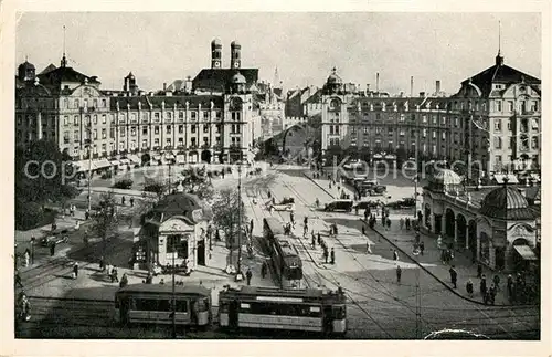 AK / Ansichtskarte Strassenbahn Muenchen Stachus Karlstor  Strassenbahn