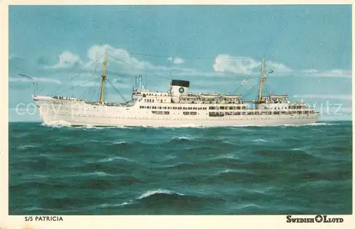 AK / Ansichtskarte Schiffe_Ships_Navires S S Patricia Swedish Lloyd  Schiffe_Ships_Navires