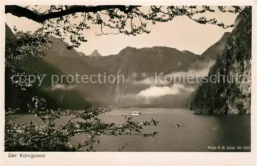 AK / Ansichtskarte Foto_Zeitz_F.G._Nr. 523 Koenigssee Berchtesgaden Foto_Zeitz_F.G._Nr.