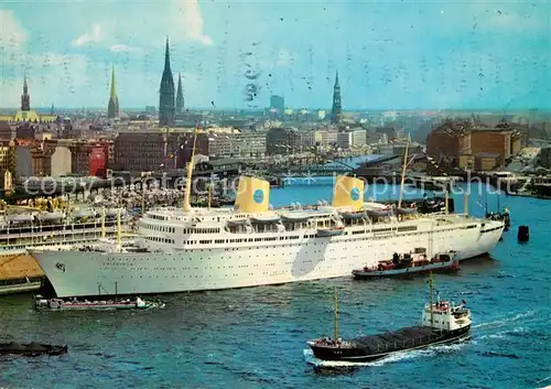 AK / Ansichtskarte Schiffe_Ships_Navires Gripsholm Hamburg Hafen Schiffe_Ships_Navires