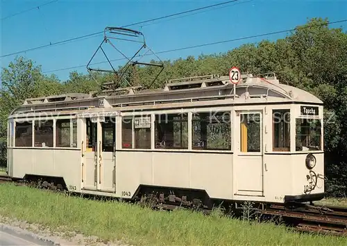 AK / Ansichtskarte Strassenbahn Triebwagen 1043 Grosse Leipziger Strassenbahn Strassenbahn