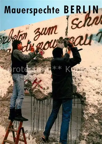 AK / Ansichtskarte Berliner_Mauer_Berlin_Wall Mauerspechte  Berliner_Mauer