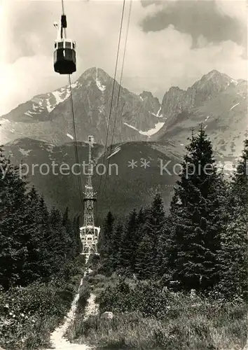 AK / Ansichtskarte Seilbahn Tatransky Narodny Park Lanovka na Lomnicky Stit Seilbahn