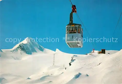 AK / Ansichtskarte Seilbahn Gletscherbahn Kaprun Kitzsteinhorn Krefelderhuette  Seilbahn