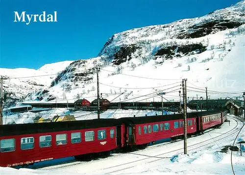 AK / Ansichtskarte Eisenbahn Myrdal Norge  Eisenbahn