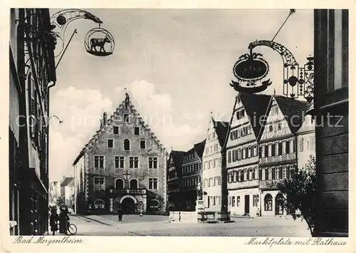 AK / Ansichtskarte Bad_Mergentheim Marktplatz Rathaus Bad_Mergentheim