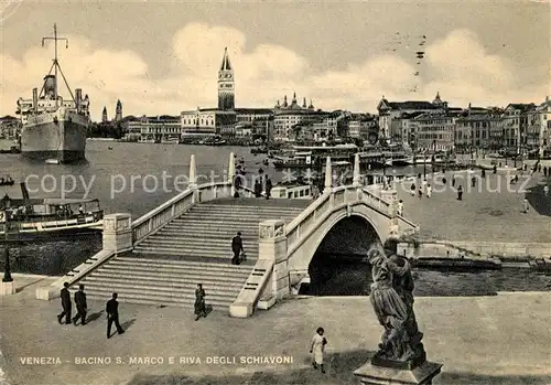 AK / Ansichtskarte Venezia_Venedig Bacino S. Marco Riva Degli Schiavoni Venezia Venedig
