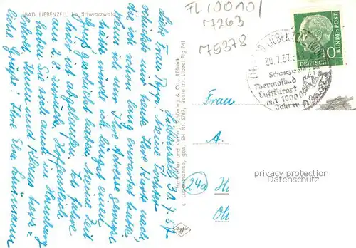 AK / Ansichtskarte Bad_Liebenzell Fliegeraufnahme Bad_Liebenzell