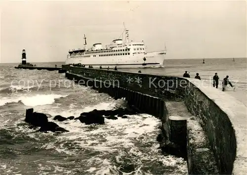 AK / Ansichtskarte Warnemuende_Ostseebad Faehrschiff Warnemuende Warnemuende_Ostseebad