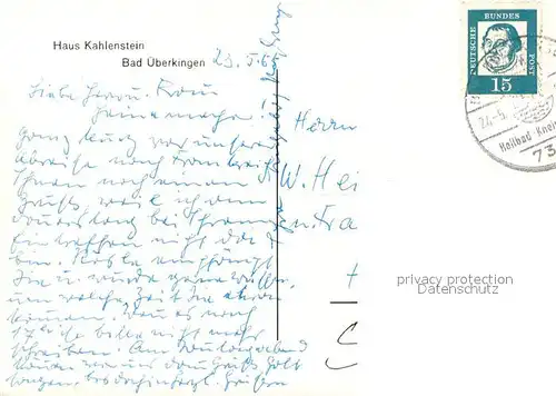 AK / Ansichtskarte Bad_ueberkingen Haus Kahlenstein Bad_ueberkingen