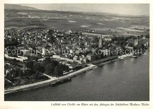 AK / Ansichtskarte Eltville_Rhein Fliegeraufnahme Anlagen Sektkellerei Matheus Mueller  Eltville_Rhein