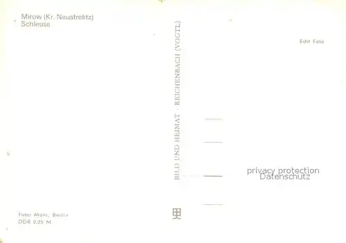 AK / Ansichtskarte Mirow Schleuse Mirow