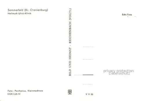 AK / Ansichtskarte Sommerfeld_Kremmen Hellmuth Ulrich Klinik Sommerfeld Kremmen