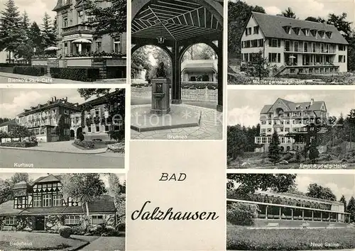 AK / Ansichtskarte Bad_Salzhausen Ernst Ludwig Heim Badehaus Brunnen Bad_Salzhausen