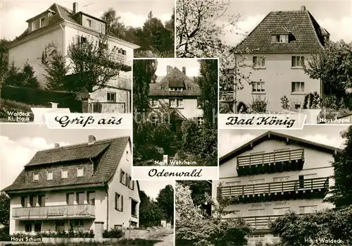 AK / Ansichtskarte Bad_Koenig_Odenwald Haus Appel Waldeck Schum Bad_Koenig_Odenwald
