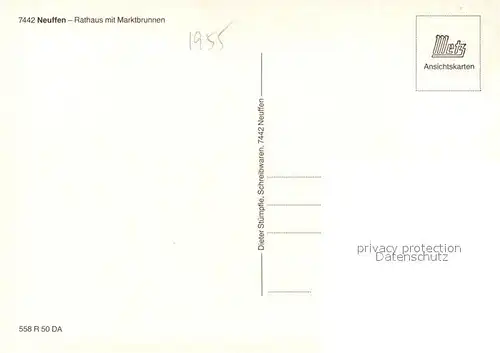 AK / Ansichtskarte Neuffen Rathaus Marktbrunnen Neuffen