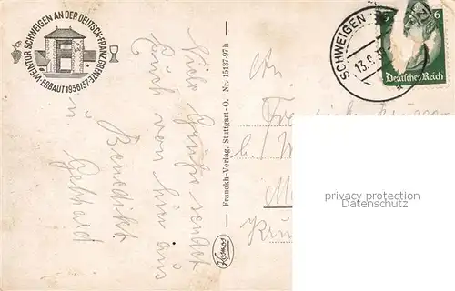 AK / Ansichtskarte Schweigen Rechtenbach Blick vom Weintor nach Frankreich Schweigen Rechtenbach