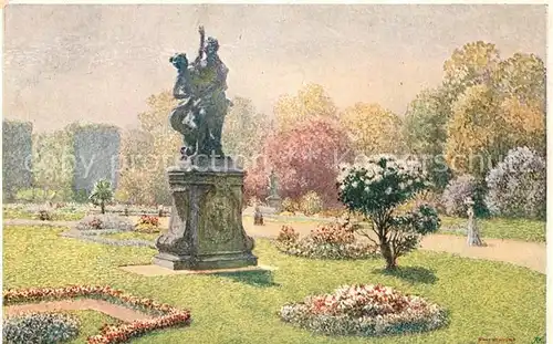 AK / Ansichtskarte Wien Schwarzenberggarten Denkmal Kuenstlerkarte Wien