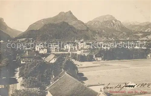 AK / Ansichtskarte Bad_Reichenhall Panorama Blick vom Kloster St Zeno aus Bad_Reichenhall