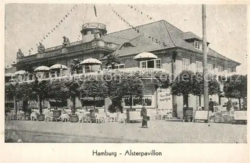 AK / Ansichtskarte Hamburg Alsterpavillon Restauration Hamburg