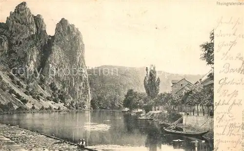 AK / Ansichtskarte Bad_Muenster_Stein_Ebernburg Rheingrafenstein Felsformation an der Nahe Bad_Muenster