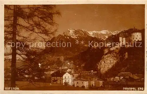AK / Ansichtskarte Kufstein_Tirol Teilansicht mit Festung Alpen Kufstein_Tirol