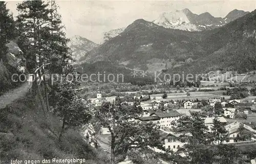 AK / Ansichtskarte Lofer Panorama Blick gegen das Reitergebirge Lofer