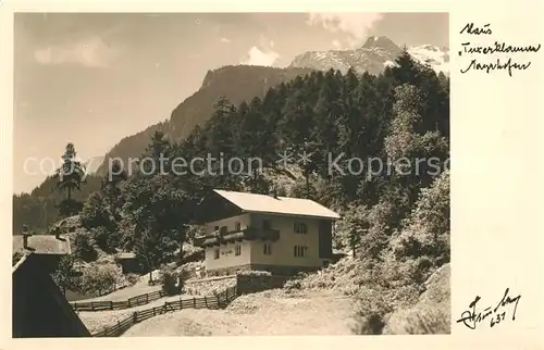 AK / Ansichtskarte Mayrhofen_Zillertal Haus Tuxerklamm Zillertaler Alpen Mayrhofen_Zillertal